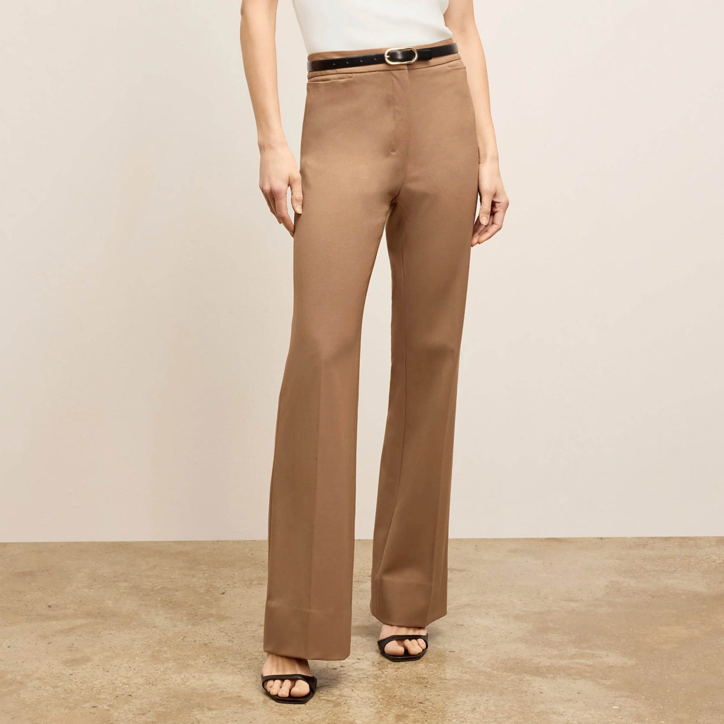 Horton Flare Trouser - Washable Wool Twill - 1
