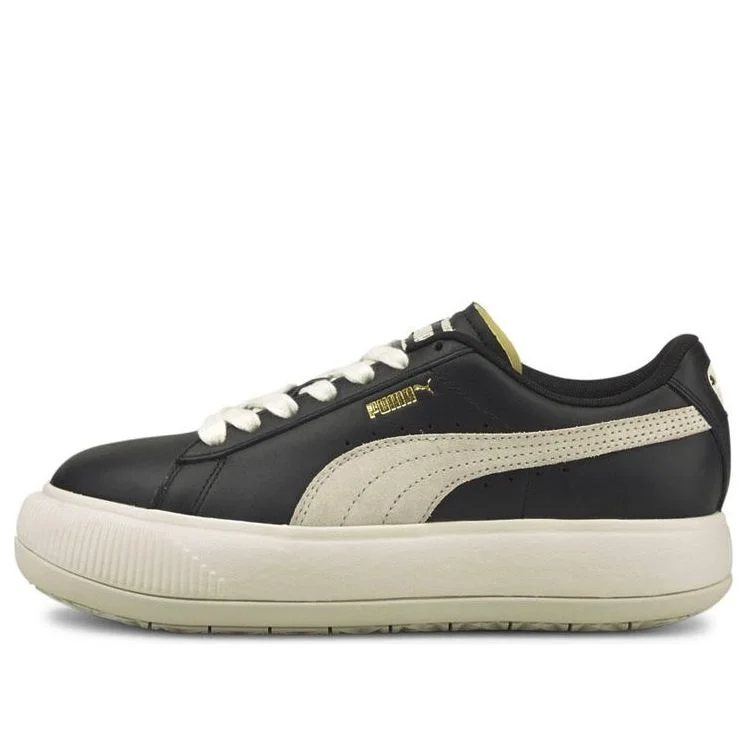 (WMNS) PUMA Suede Mayu BlackCasual Sneakers White 381042-02 - 1