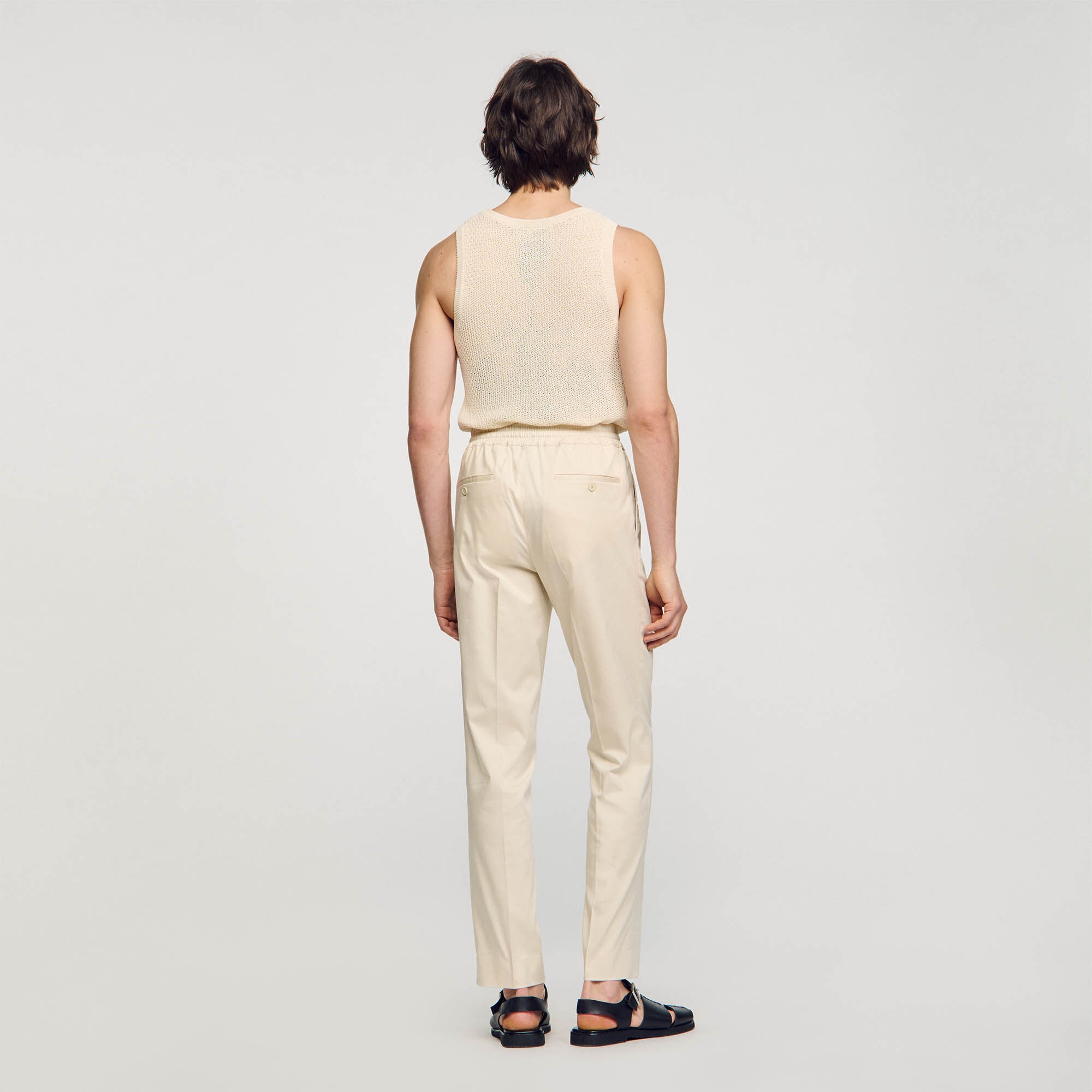 ELASTICATED STRAIGHT-LEG PANTS - 6