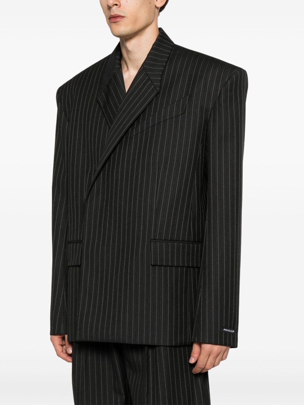pinstripe tailoring blazer - 3
