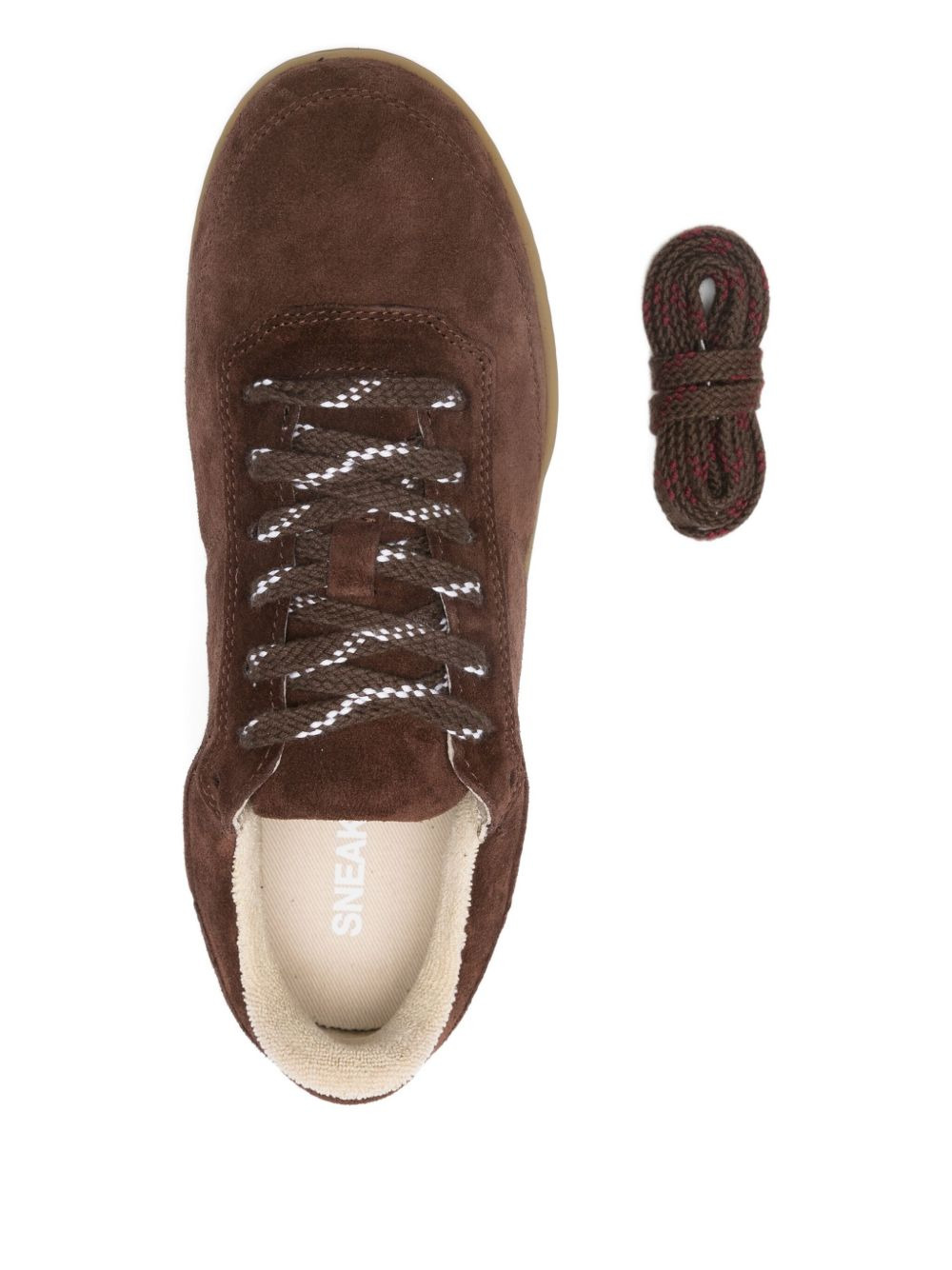 suede lace-up sneakers - 4