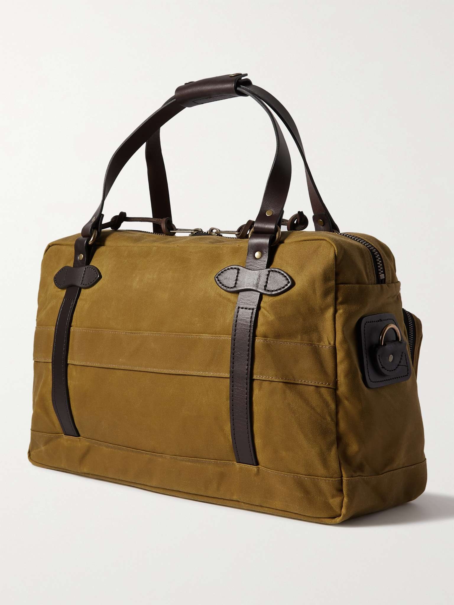 48-Hour Leather-Trimmed Tin Cloth Duffle Bag - 4