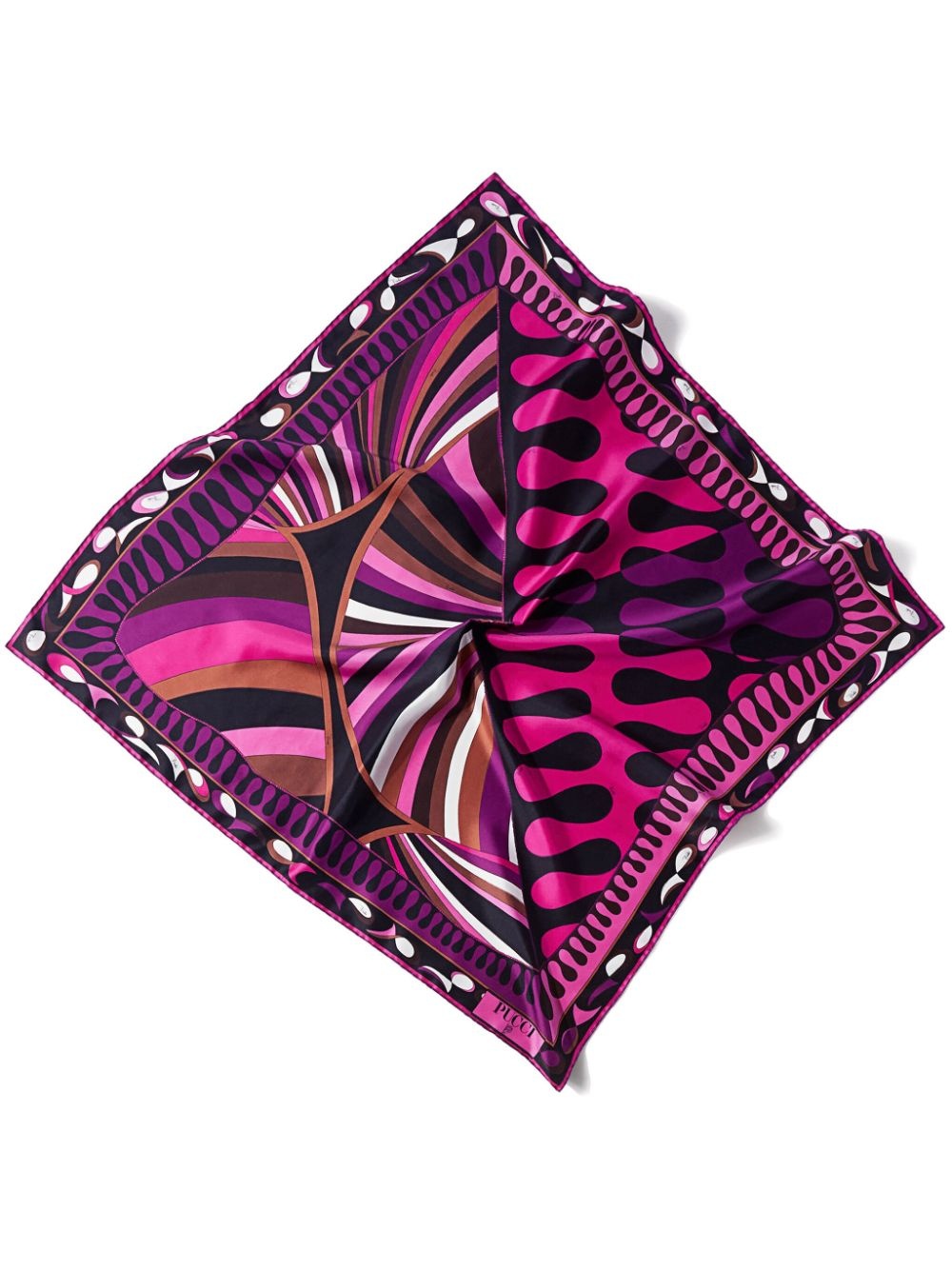 large Iride Leocorno-print silk scarf - 1