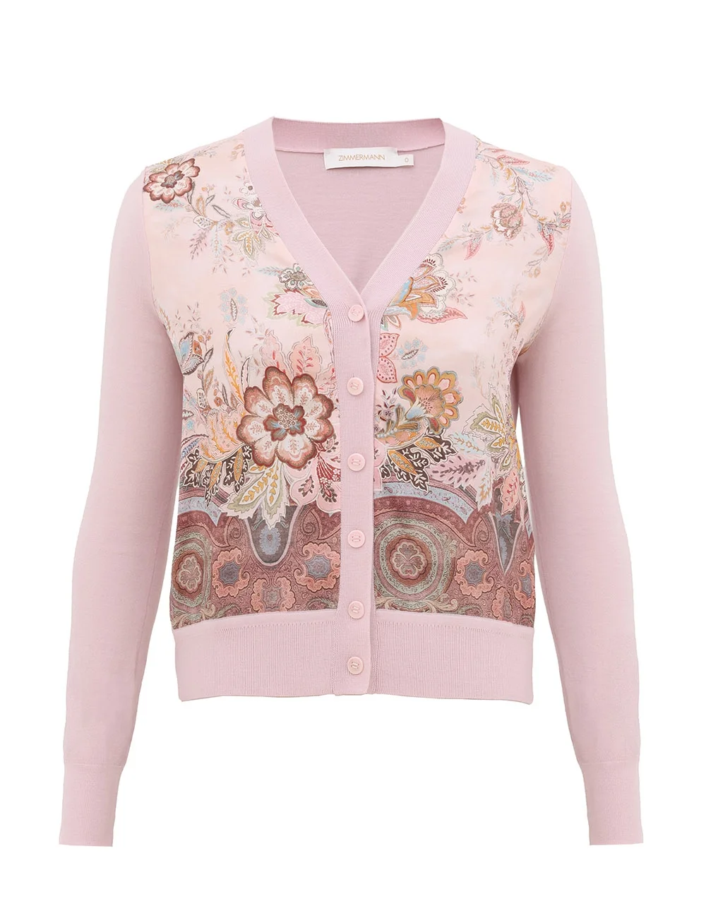 LUNA PRINTED SILK CARDIGAN - 1