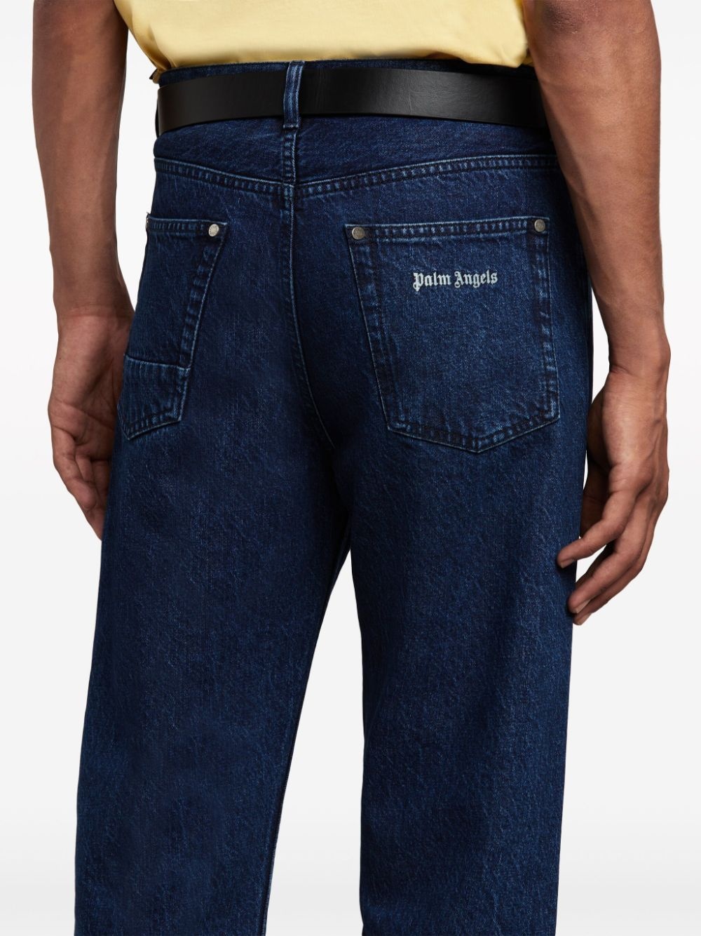 logo-print straight-leg jeans - 6