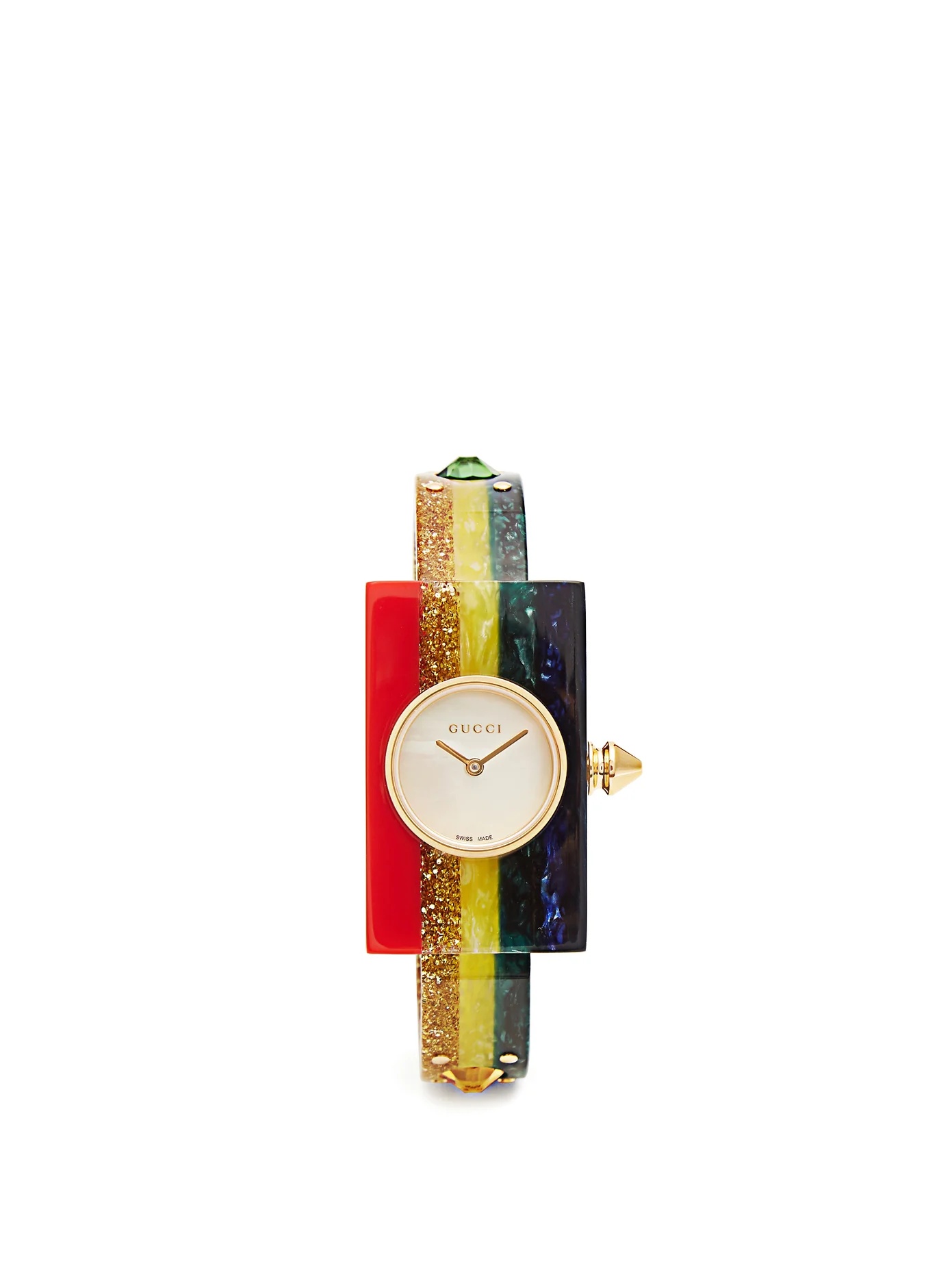 Striped Plexiglas watch - 1