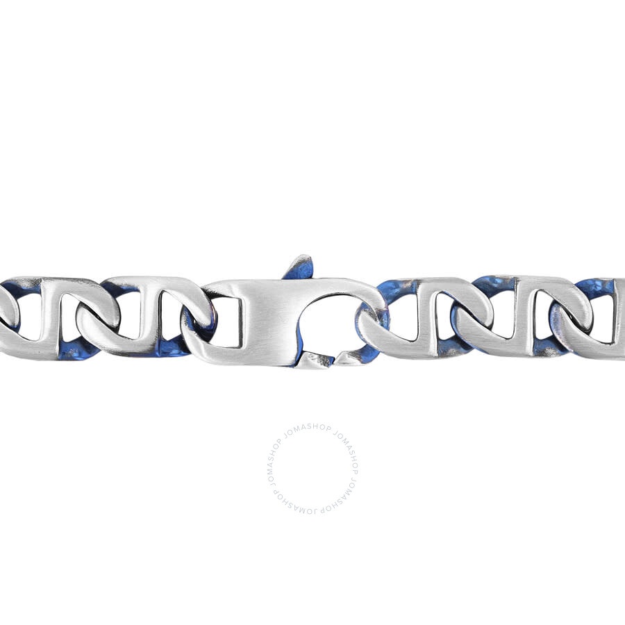 Robert Alton - Robert Alton Stainless Steel with Blue Finish Chain - 3