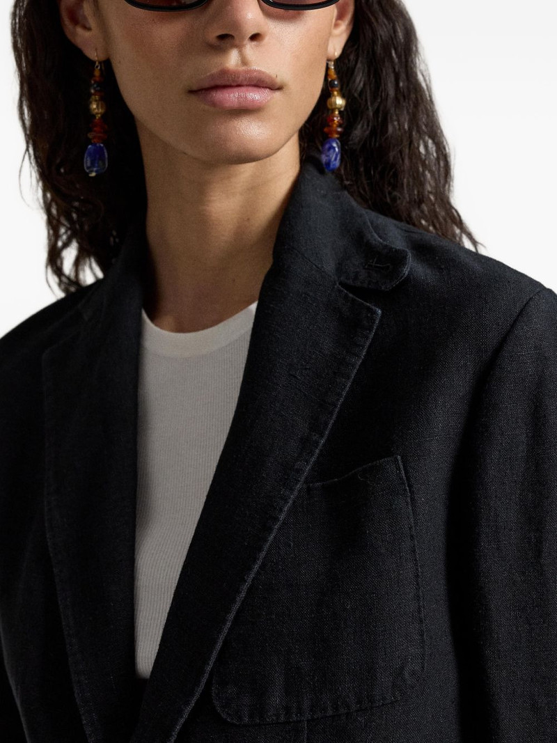 single-breasted linen blazer 5