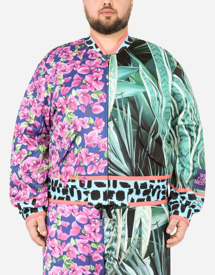 Technical fabric jacket with jungle mix print - 3