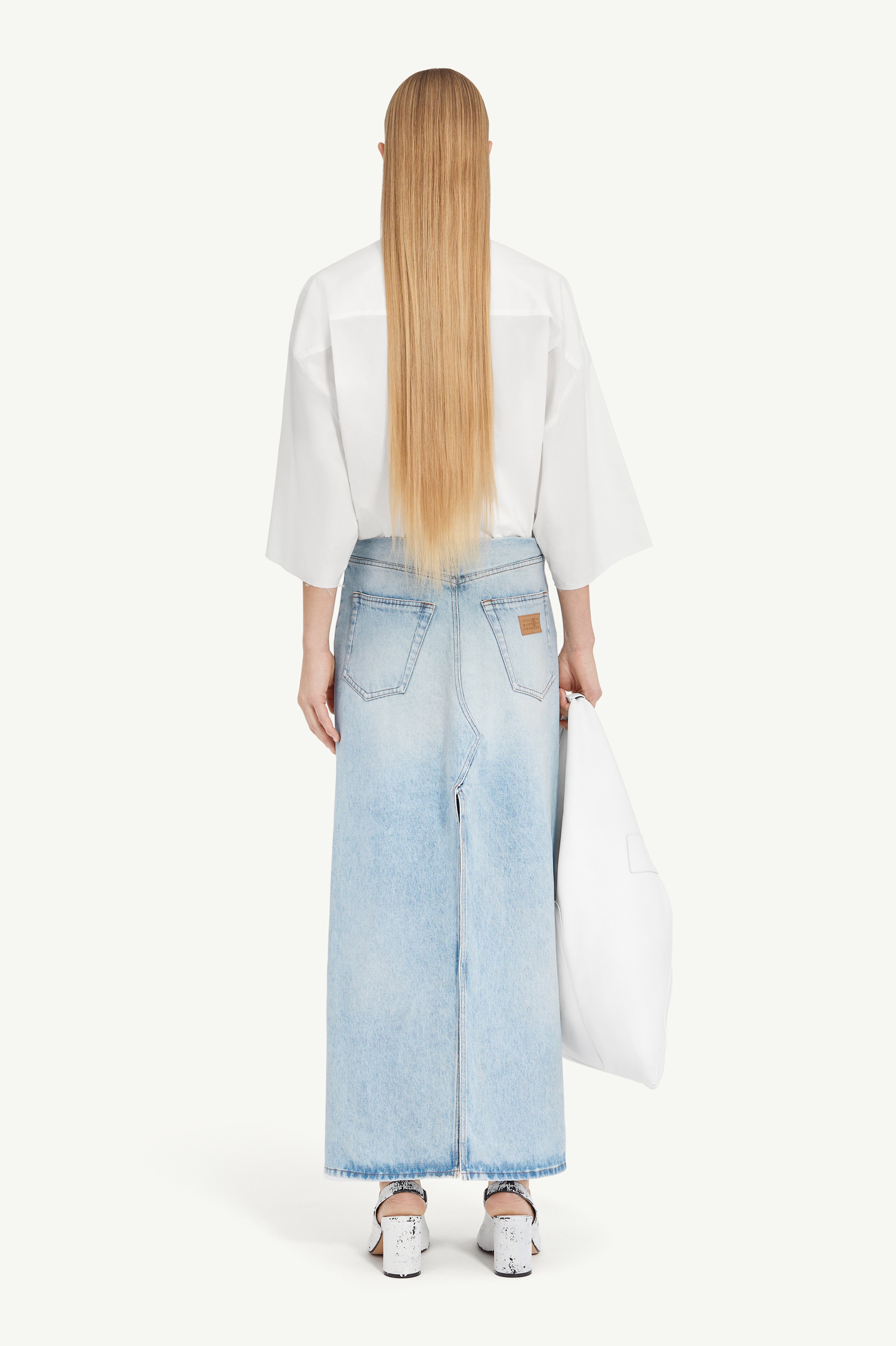 Long Denim Skirt - 4