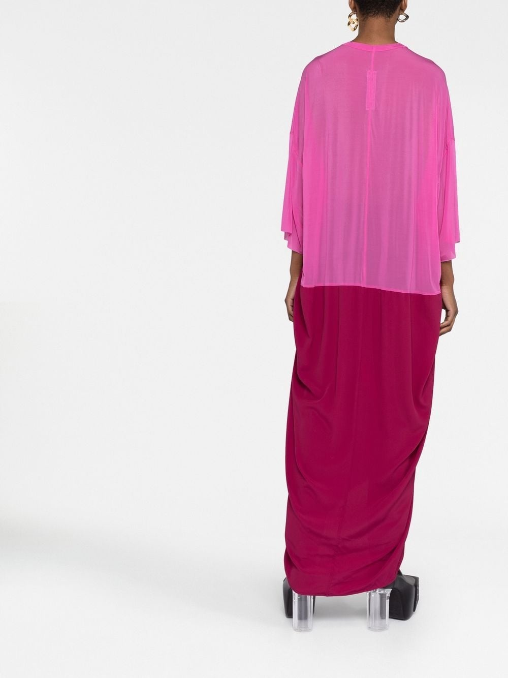tonal high-low dress - 6