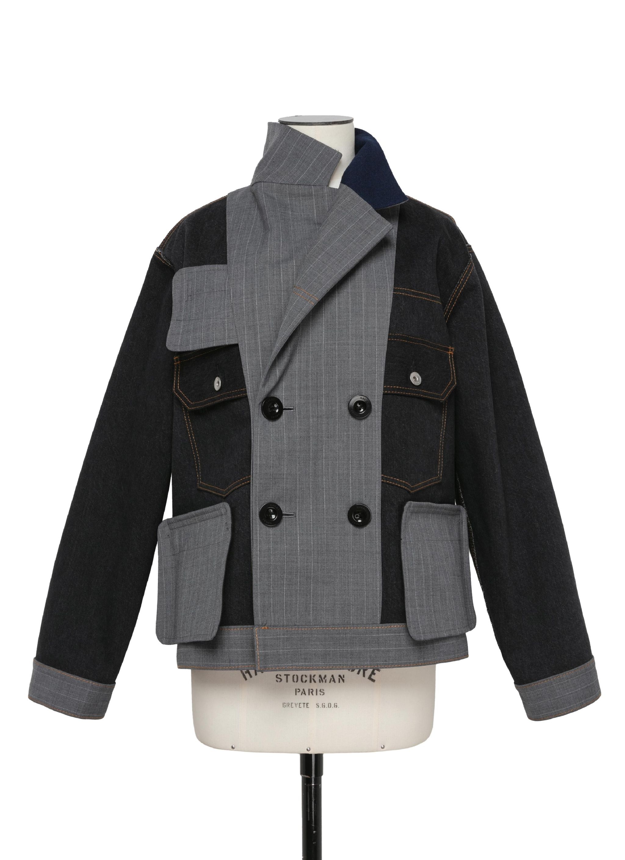 Chalk Stripe Bonding Jacket - 5