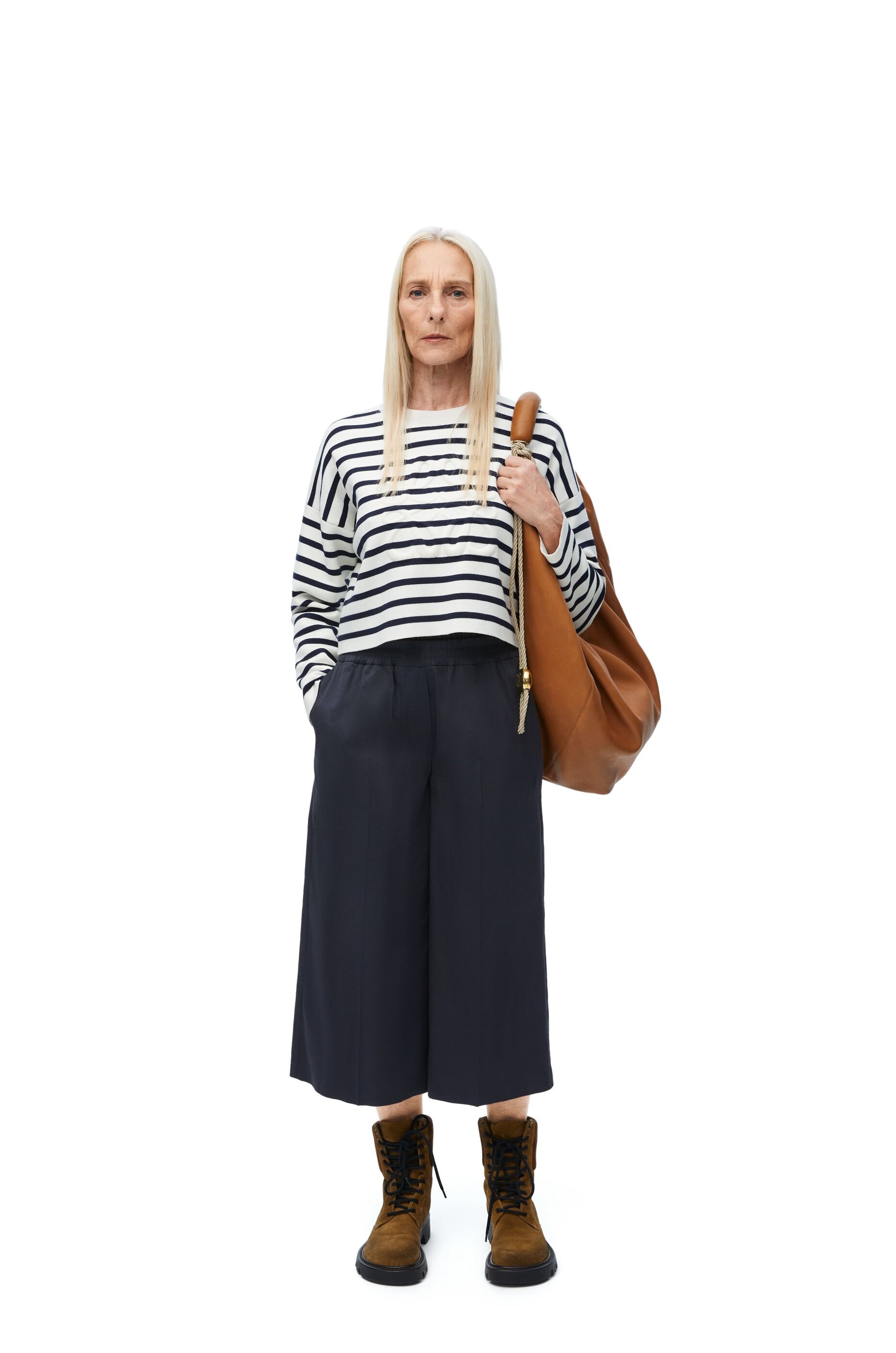 Cropped trousers in cotton and silk - 2