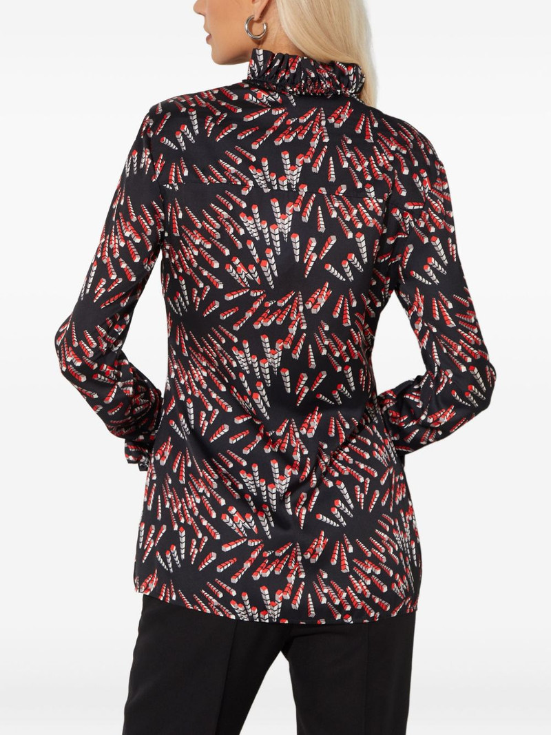 ruffled patterned blouse 3