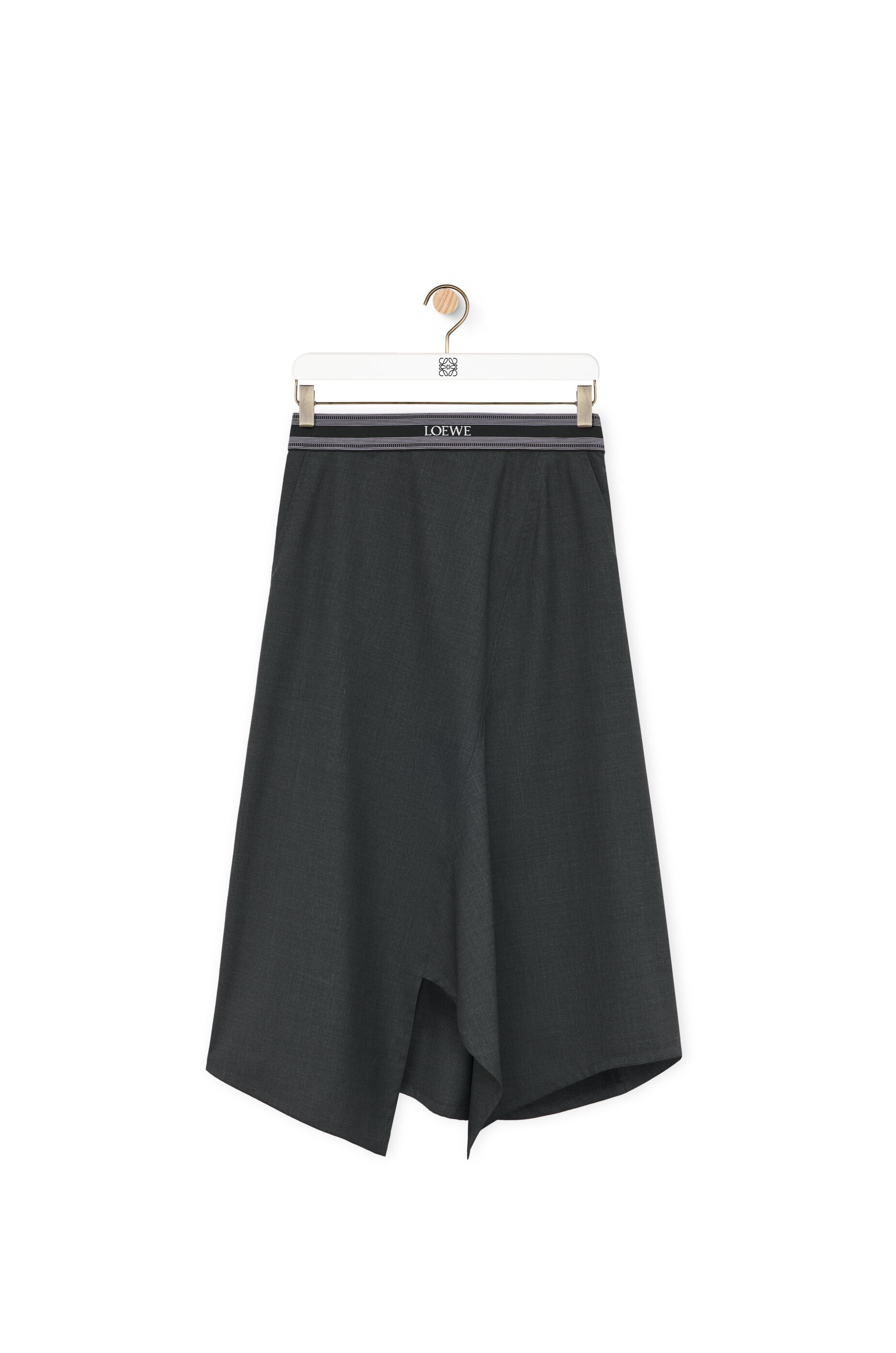 Asymmetric skirt in wool - 1