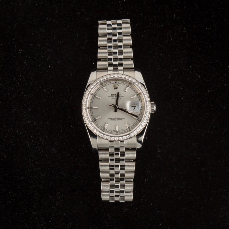 Rolex Datejust 116244 Stainless Steel Silver Index Dial - 6