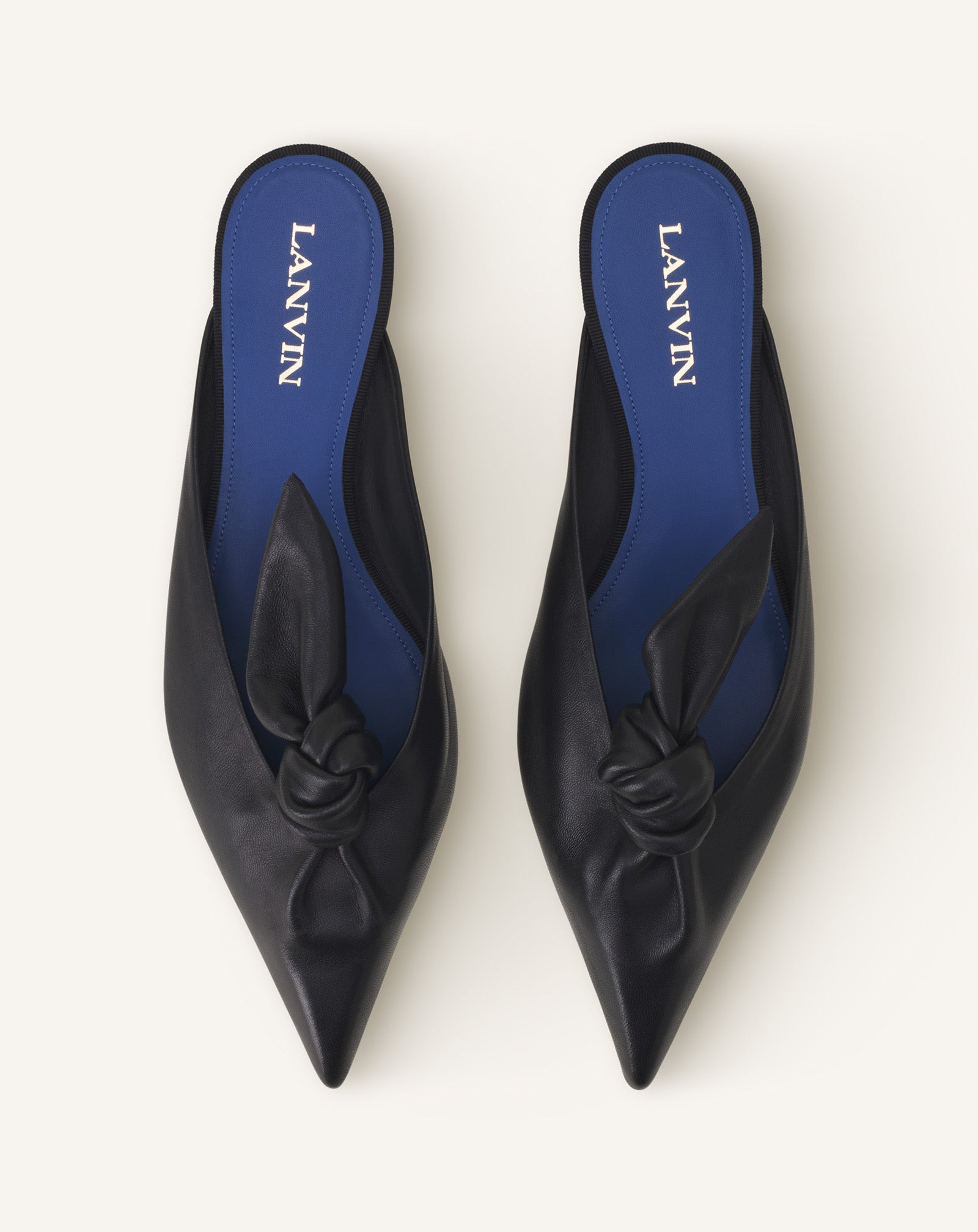 MIDNIGHT STEP LEATHER BOW MULE - 4