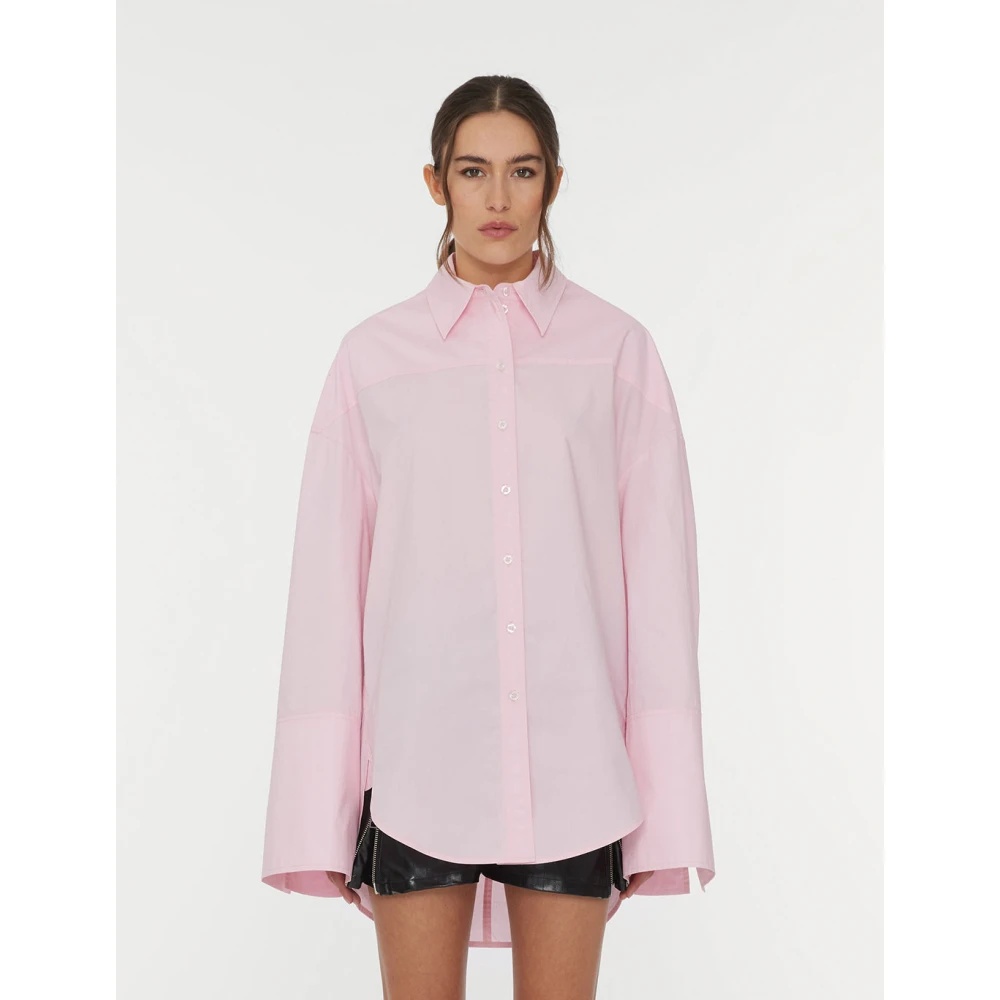 SOFT PINK OVERSIZED COTTON SHIRT - 4