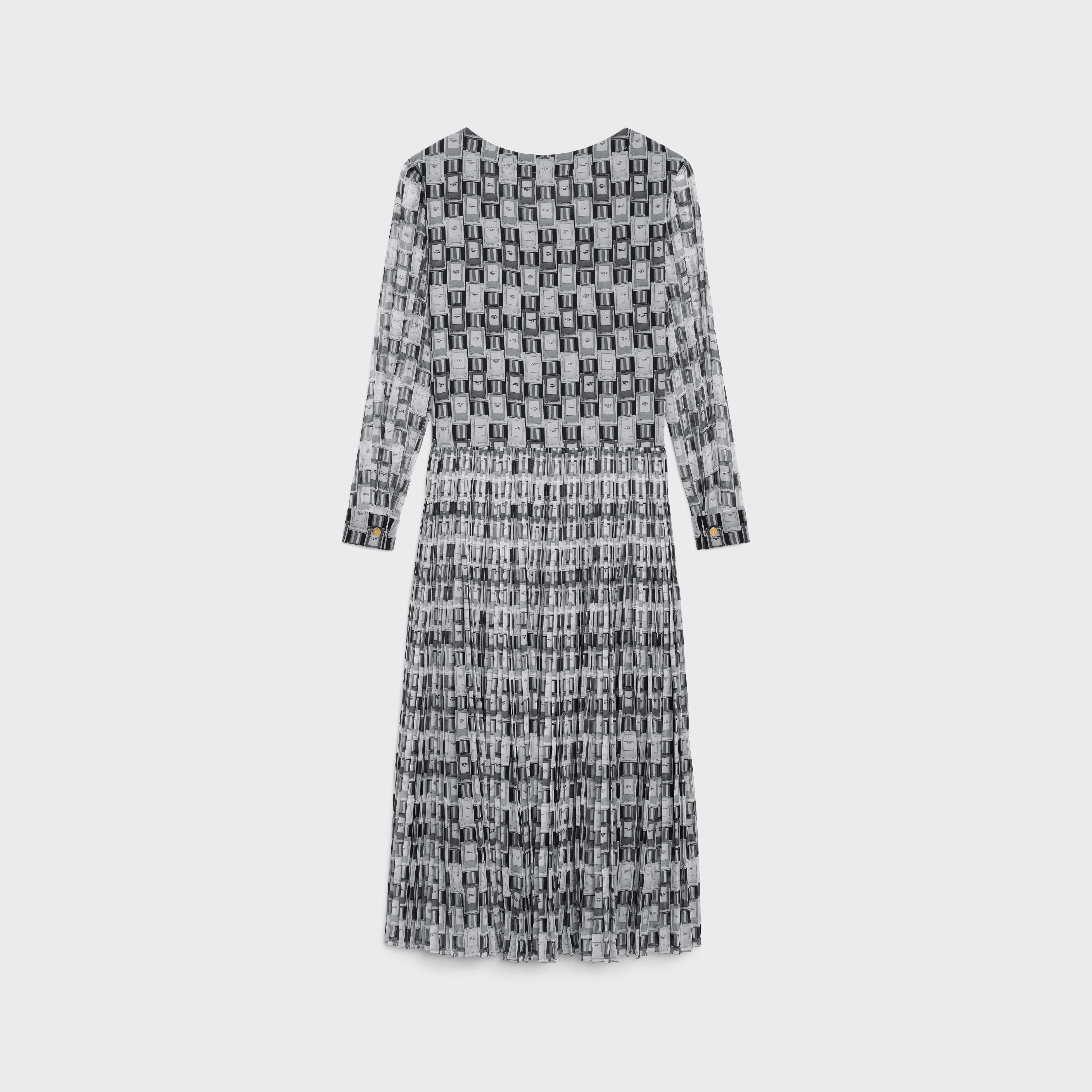 PLEATED DRESS IN SILK GEORGETTE - 2