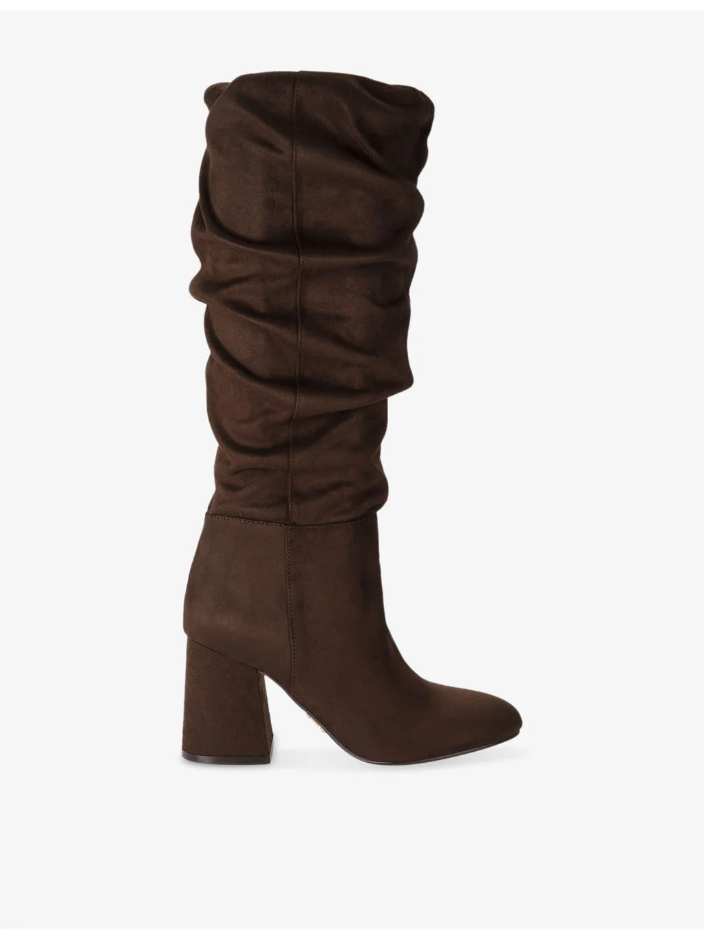Barrels Heeled Faux-Suede High-Leg Boots - 1