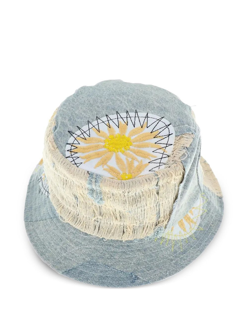WHO DECIDES WAR floral-embroidery bucket hat outlook