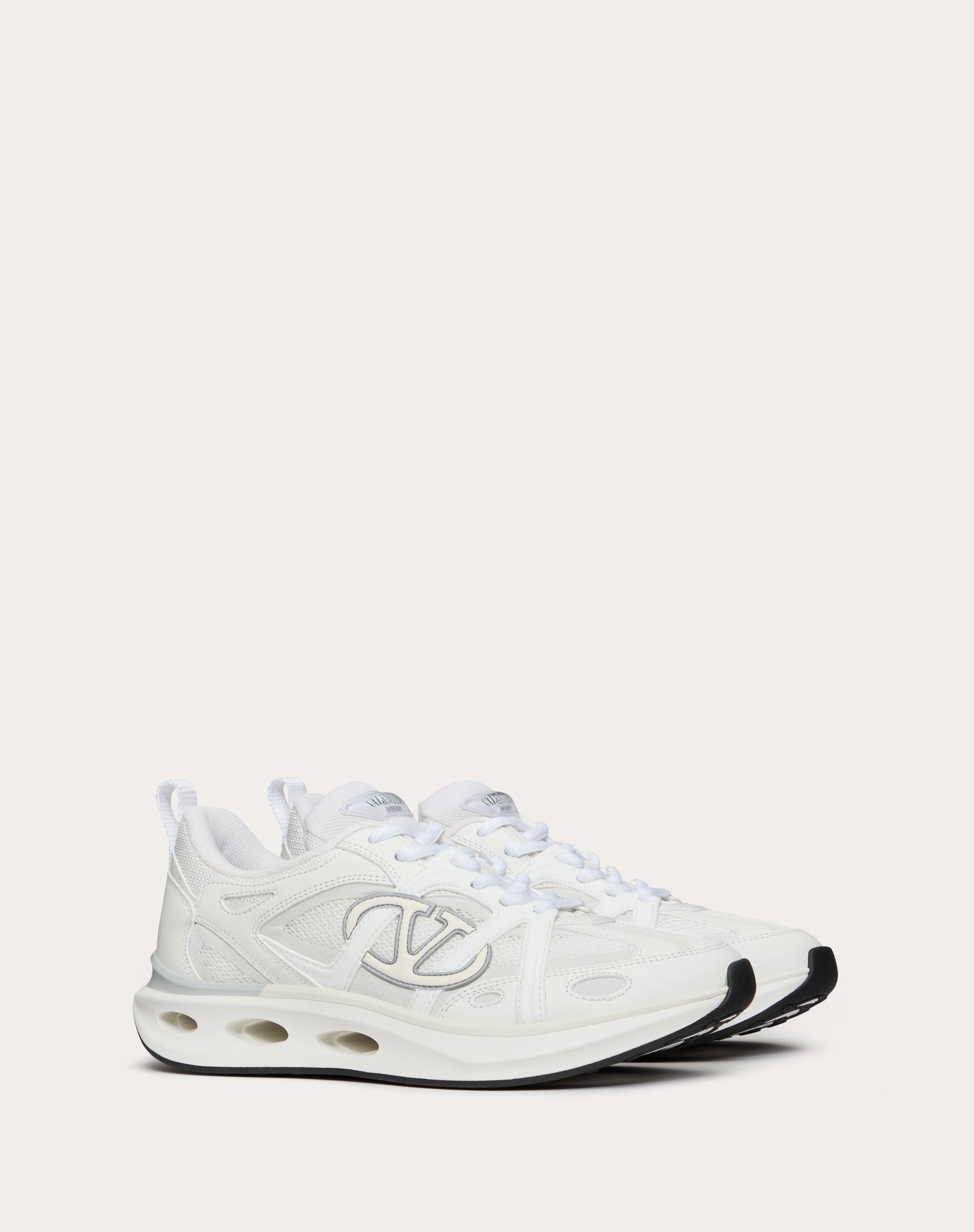 VLOGO EASYJOG CALFSKIN AND FABRIC SNEAKER - 2