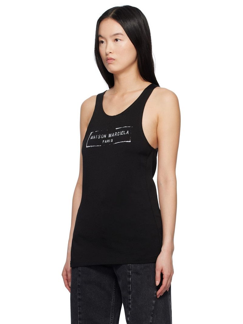 Maison Margiela Black Logo Tank Top outlook