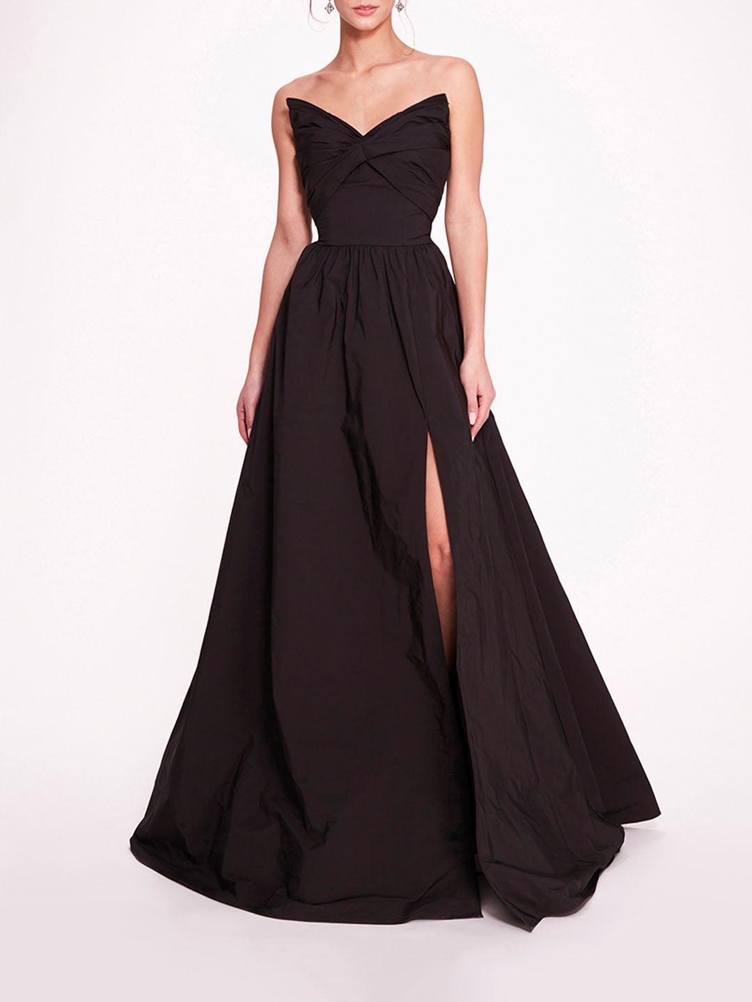 PLEATED TAFFETA GOWN - 1