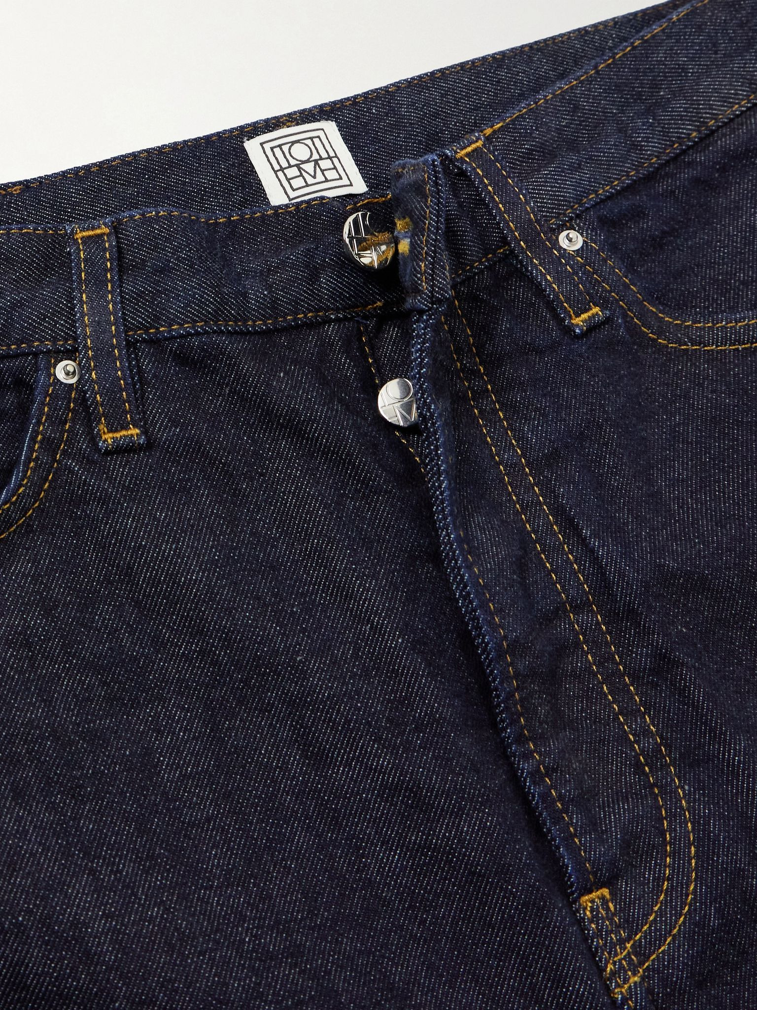 Twisted Seam high-rise straight-leg jeans Navy - 5