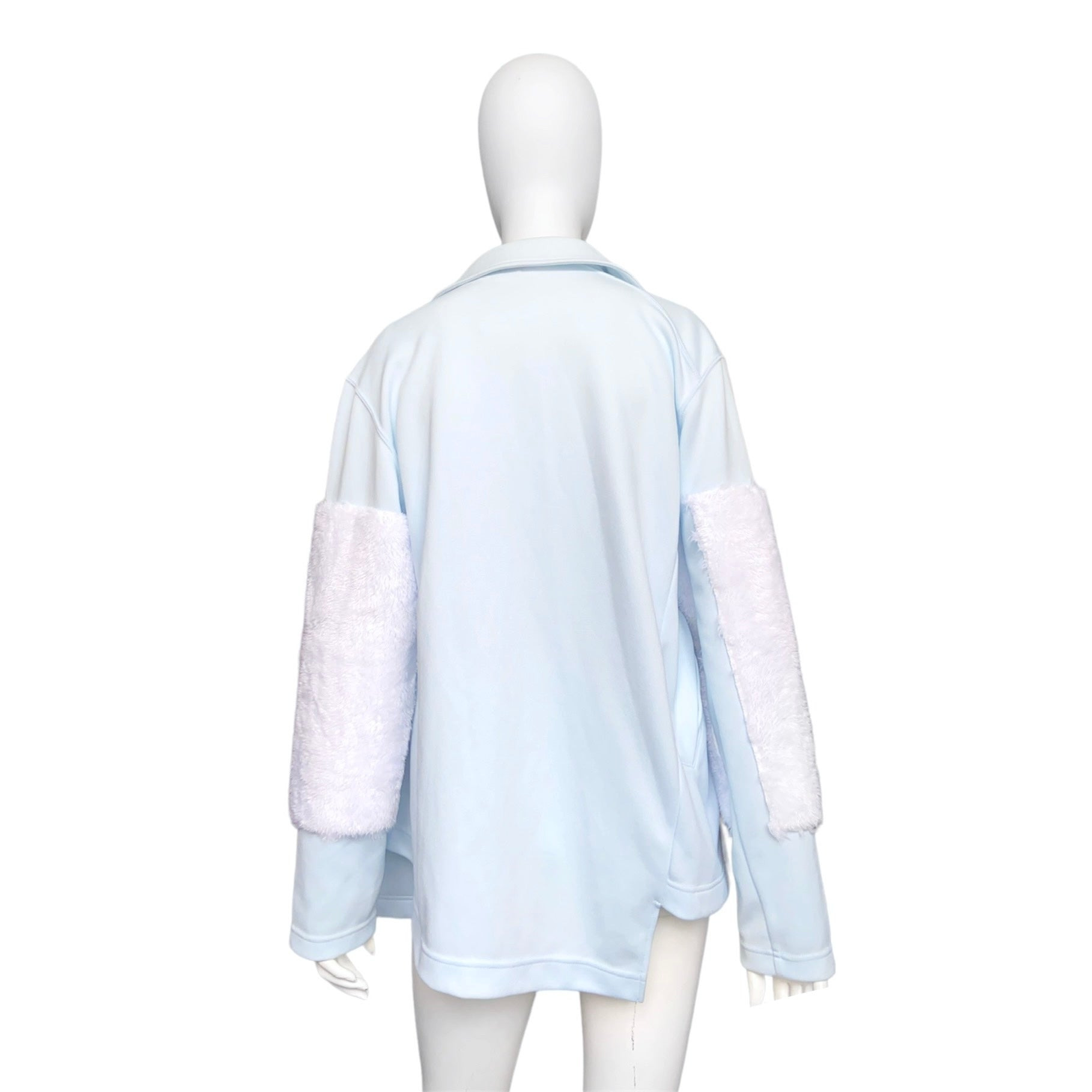 Comme des Garçons Homme plus fw18 asymmetrical fur sleeve jacket - 4