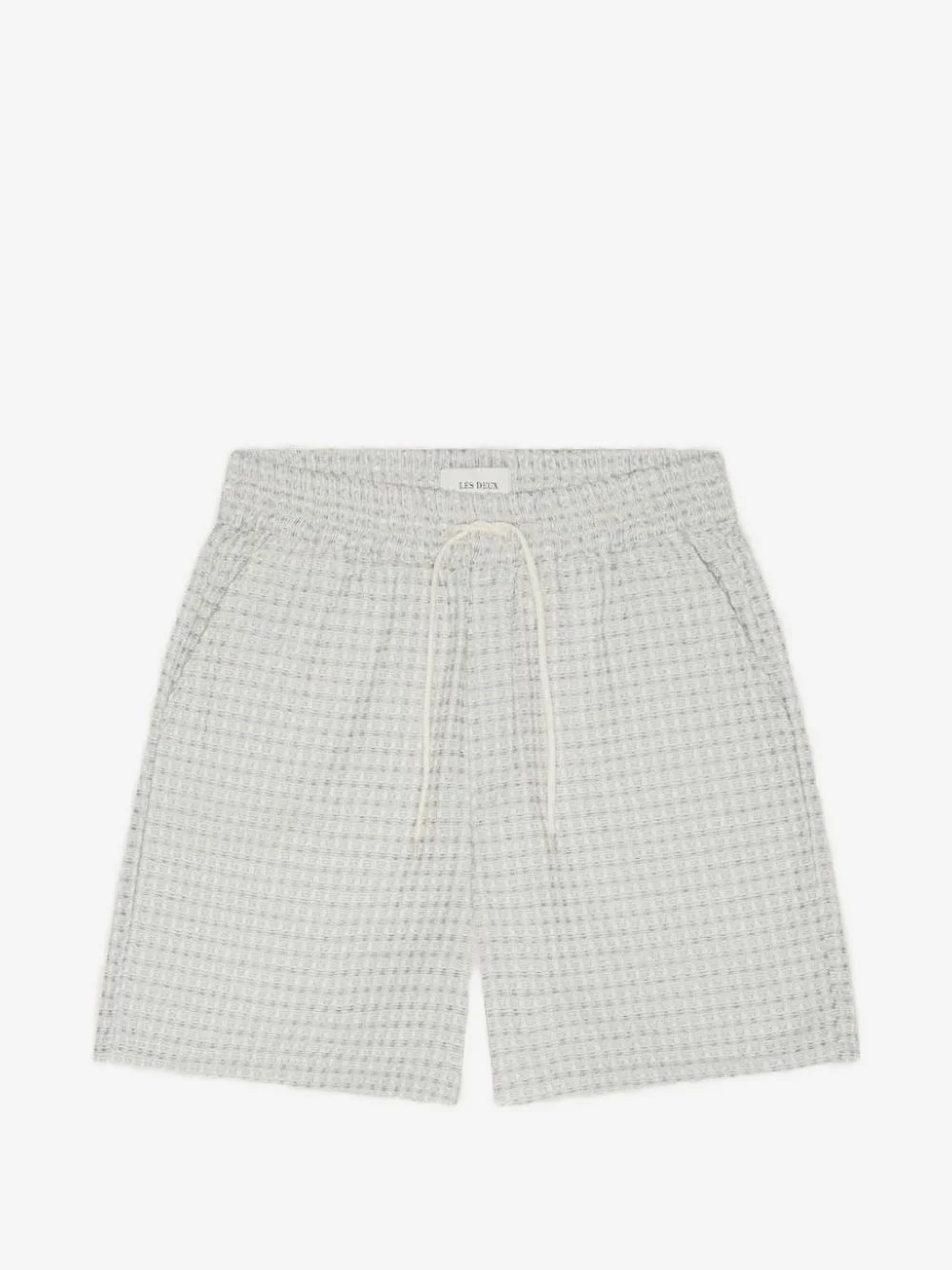 checkered-pattern drawstring shorts - 1