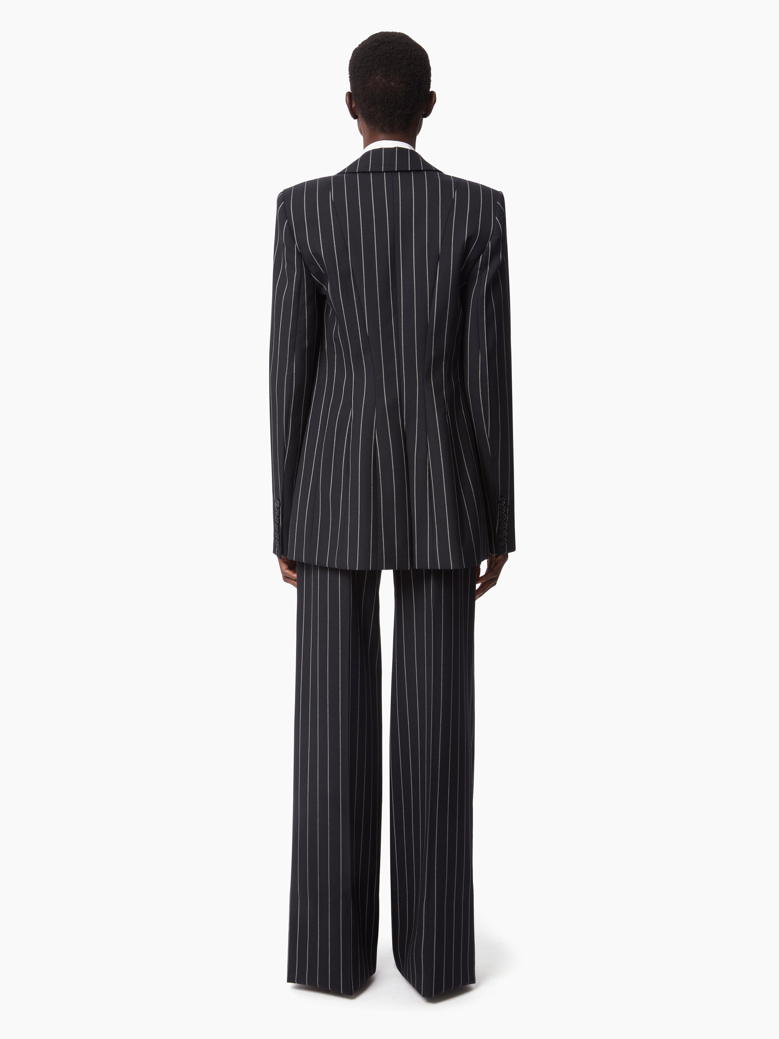 WIDE LEG PINSTRIPE PANTS - 3