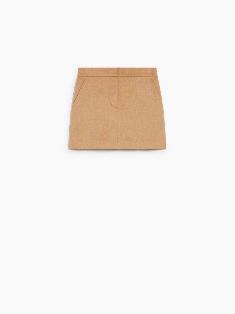 ANCELLA Camel drap mini skirt - 1
