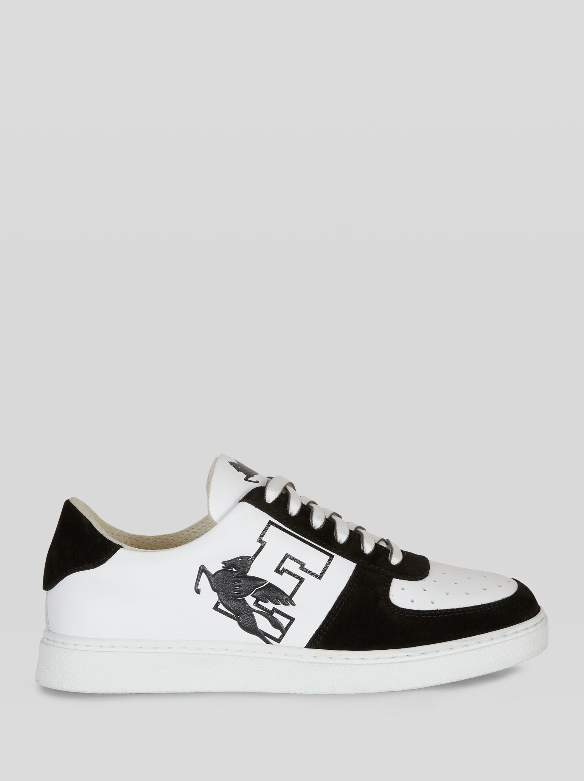 LEATHER SNEAKERS WITH PEGASO - 1