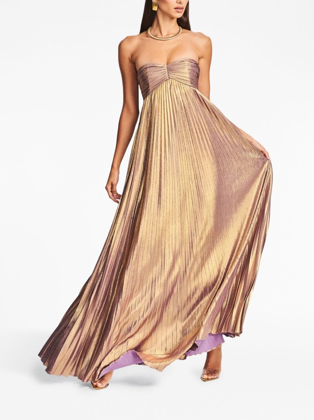 Lyanna metallic-finish dress - 4