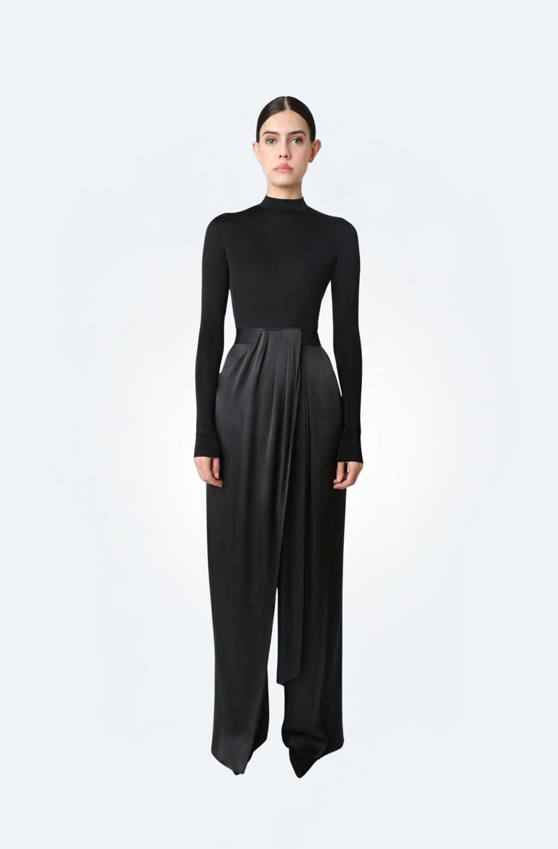 LAPOINTE Satin Draped Relaxed Pant outlook