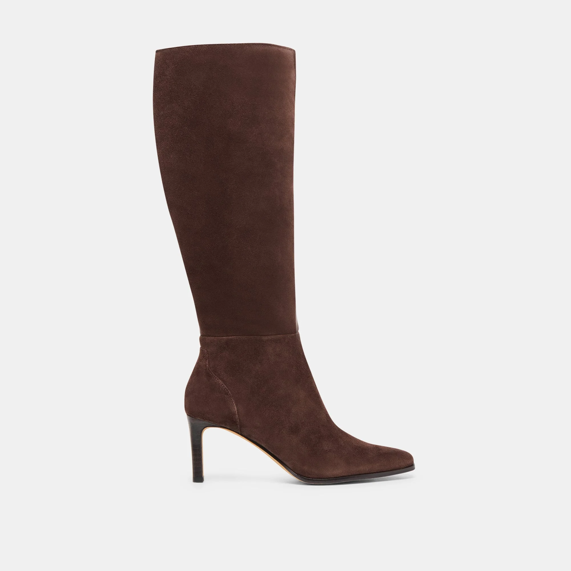 EMMI WIDE CALF BOOTS DK BROWN SUEDE - 1