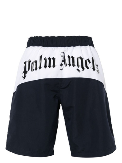 Palm Angels logo-print swim shorts outlook
