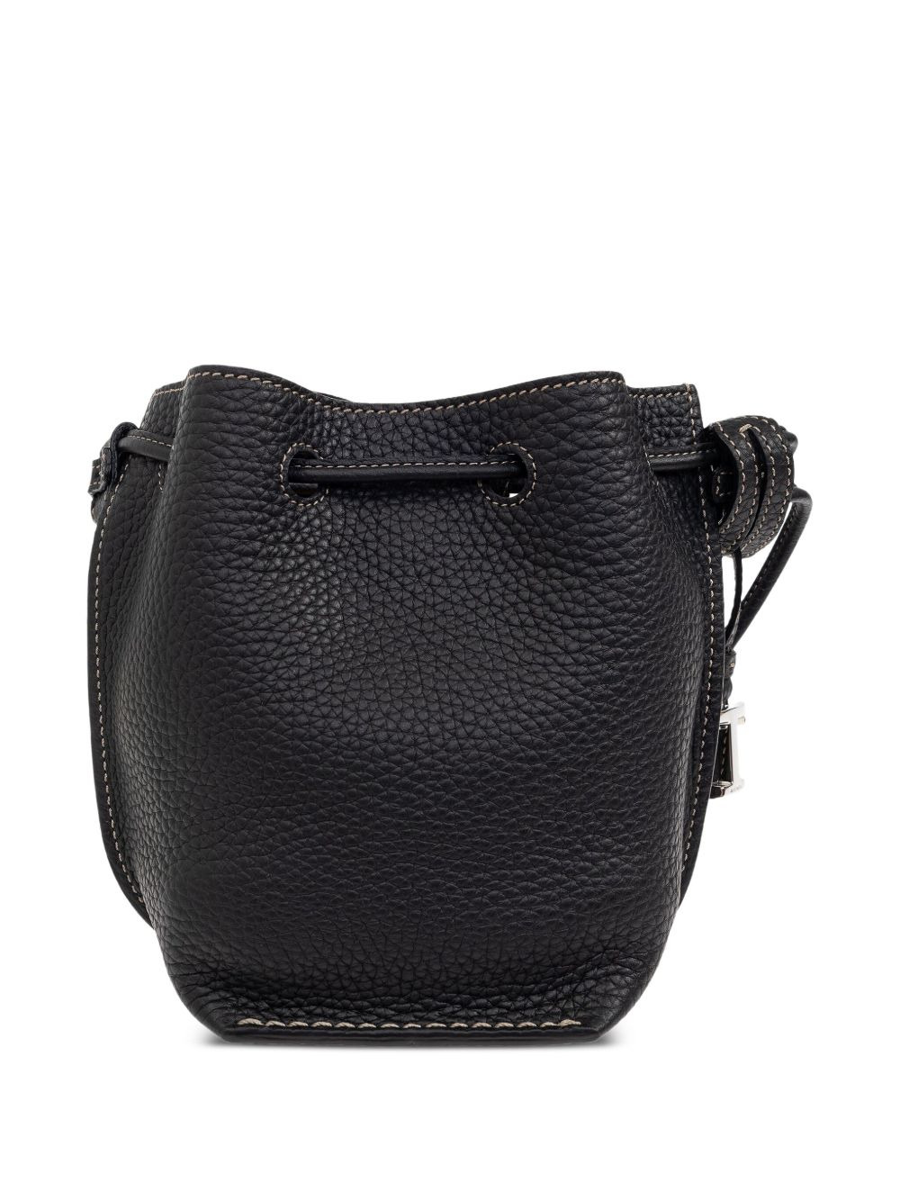 drawstring leather bucket bag - 2