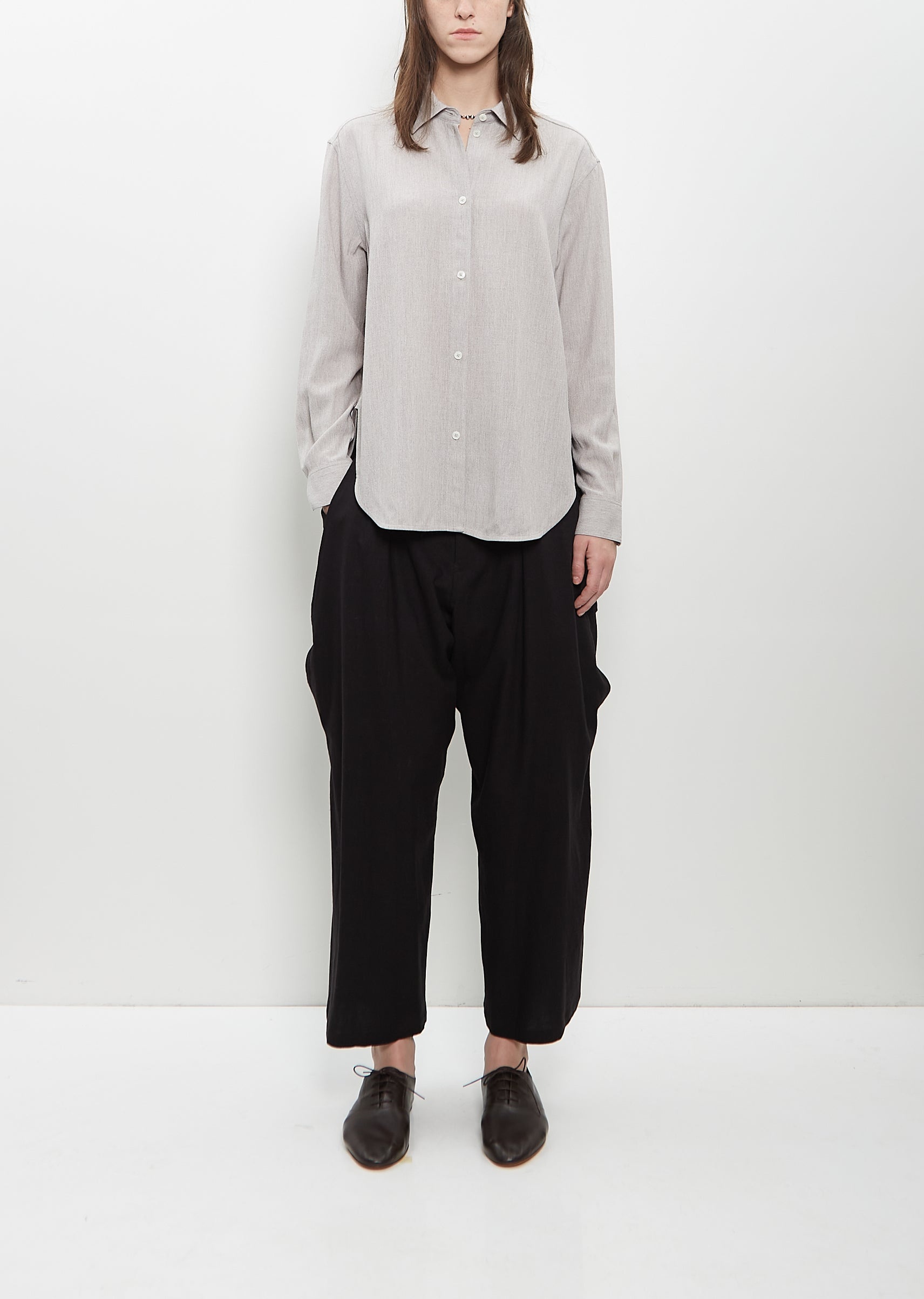 Wool Viscose Relaxed Shirt - 4