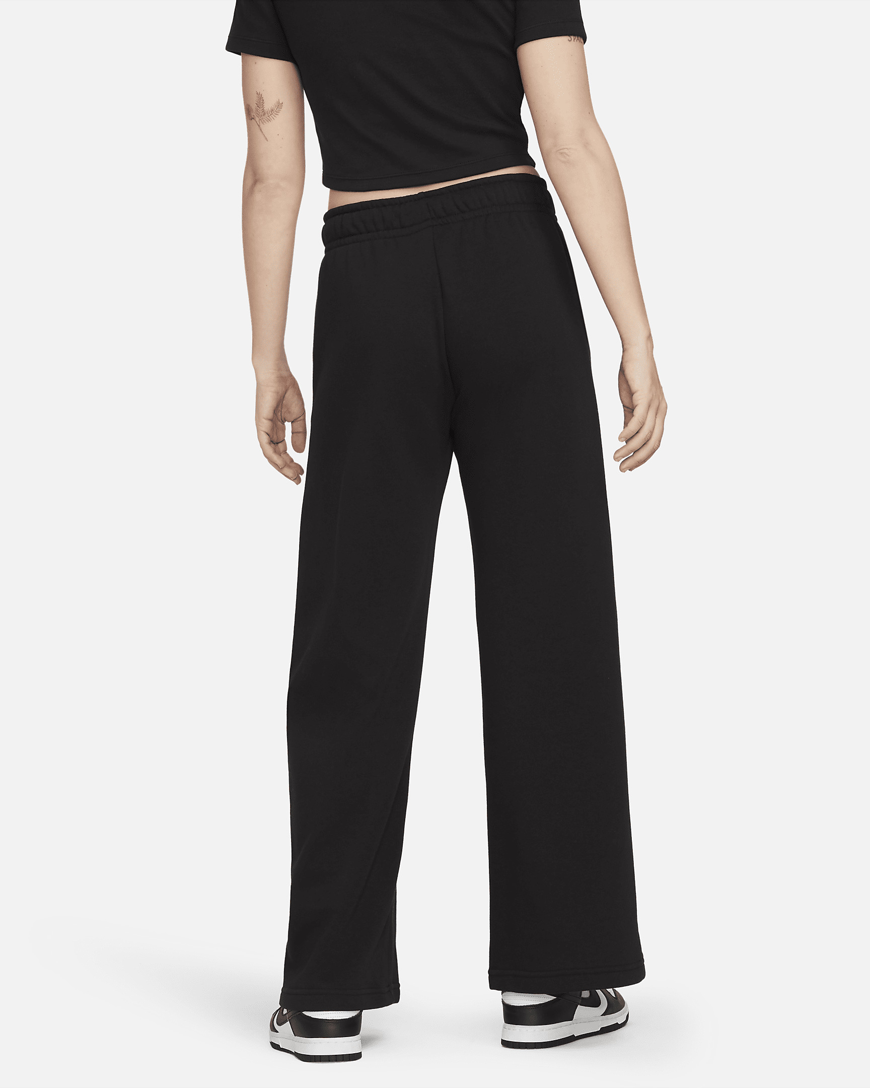 Nike Sportswear Club Fleece Women's Mid-Rise Wide-Leg Sweatpants - 2