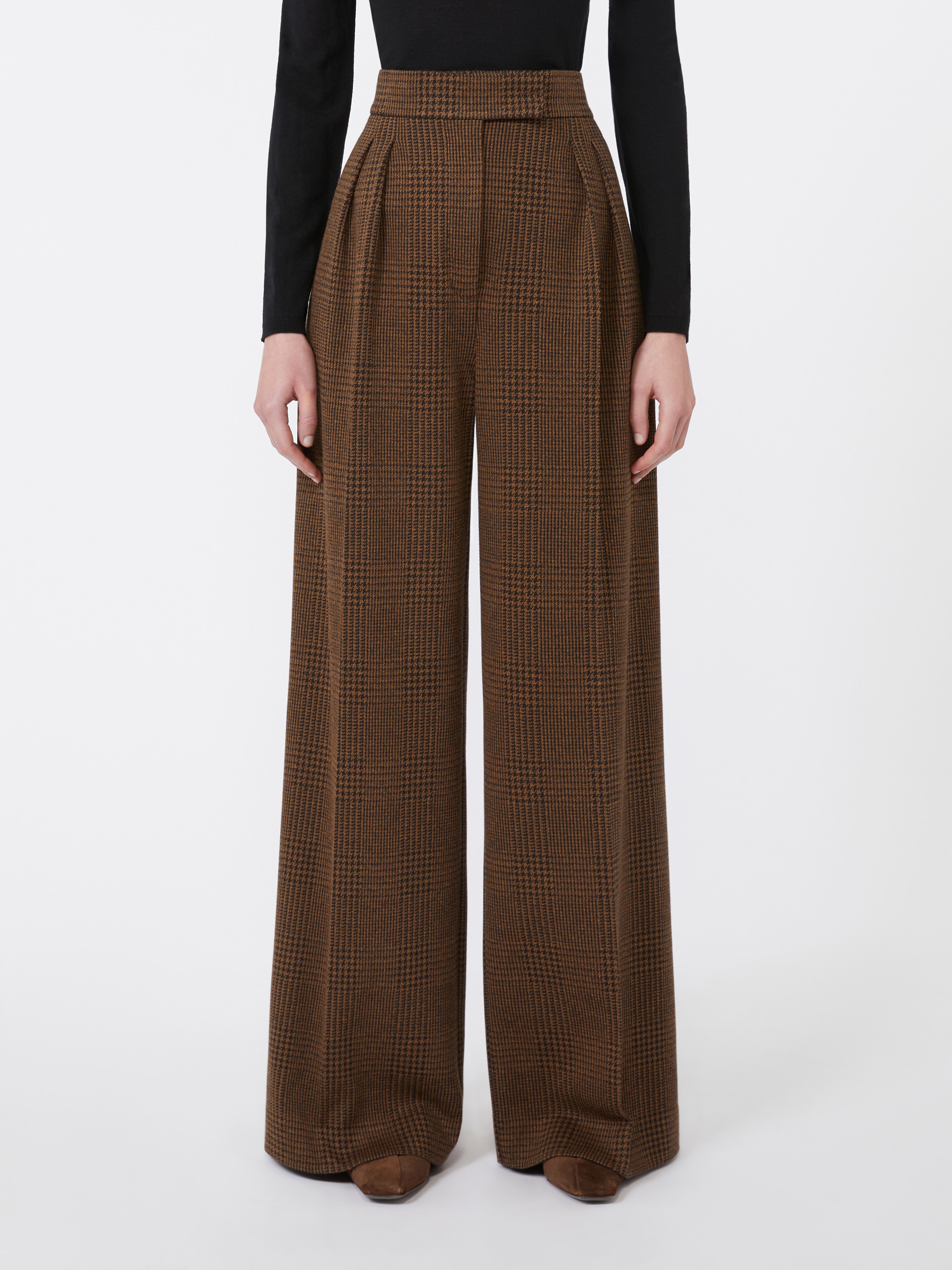 PONZA Patterned cotton and wool jersey trousers - 3