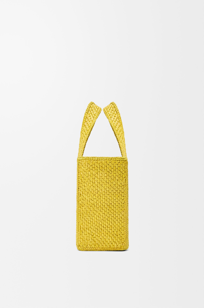 Small LOEWE Font tote in raffia 3