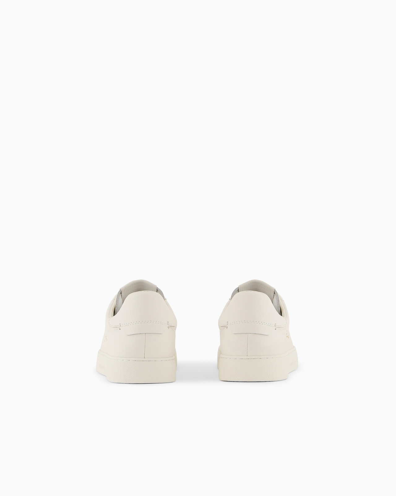 Leather sneakers with gold signature logo - 4