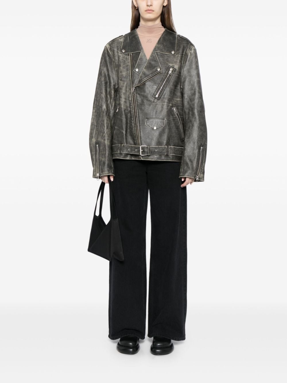 leather "Brown" biker jacket - 2
