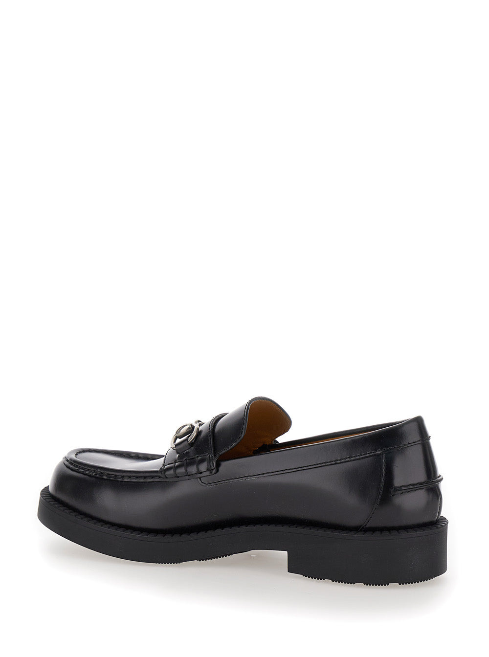Gucci Men Black Chunky Loafers With Horsebit Detail In Leather Man - 3