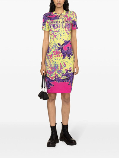 VERSACE JEANS COUTURE Animalier graphic-print midi dress outlook