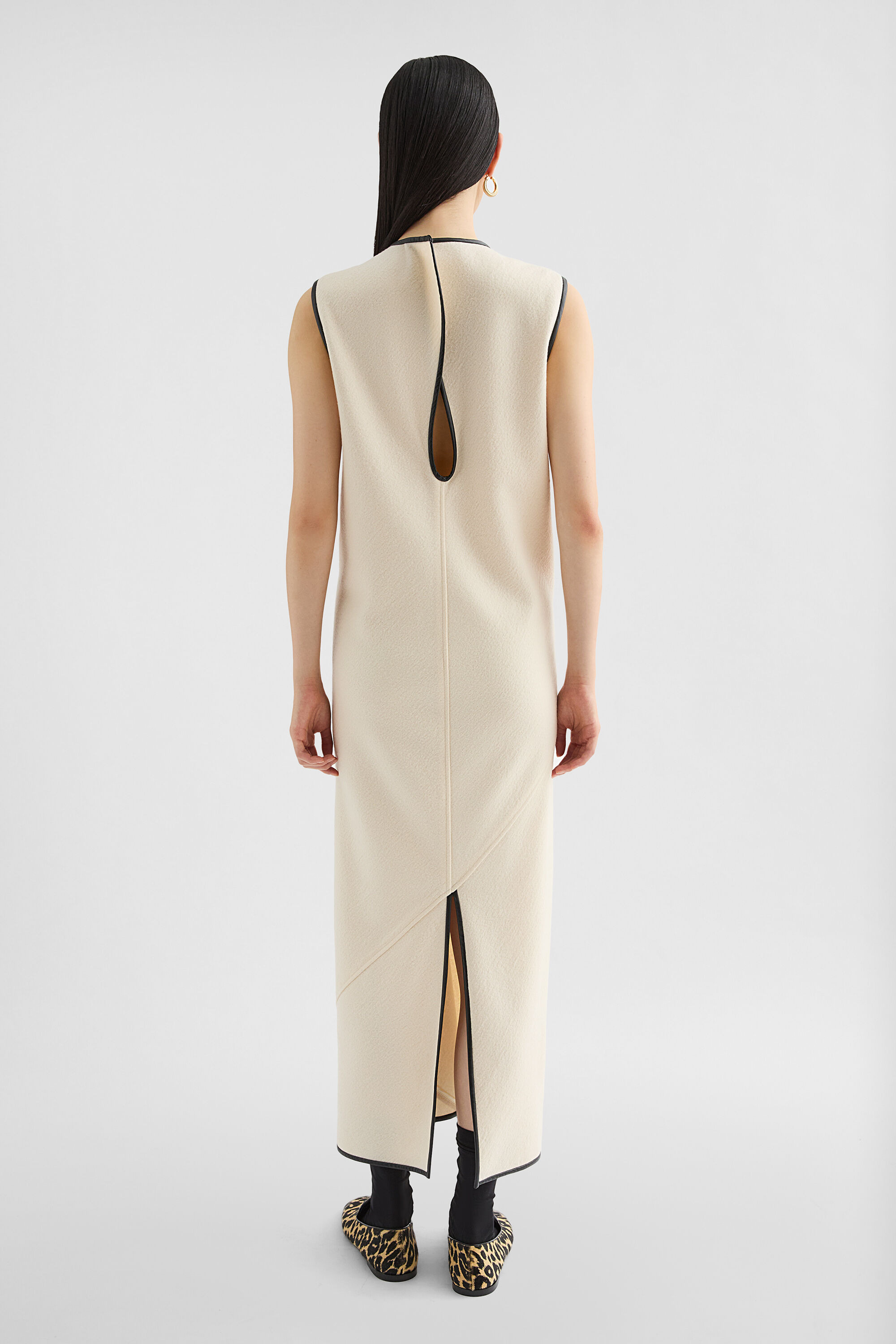 Wool Jersey Crew-Neck Dress - 4