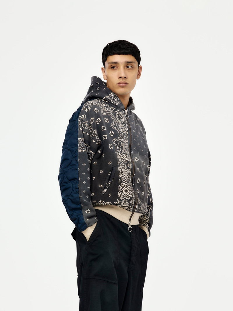 SWT KNIT BANDANA BIVOUAC HOODED BLOUSON (BLACK) 2