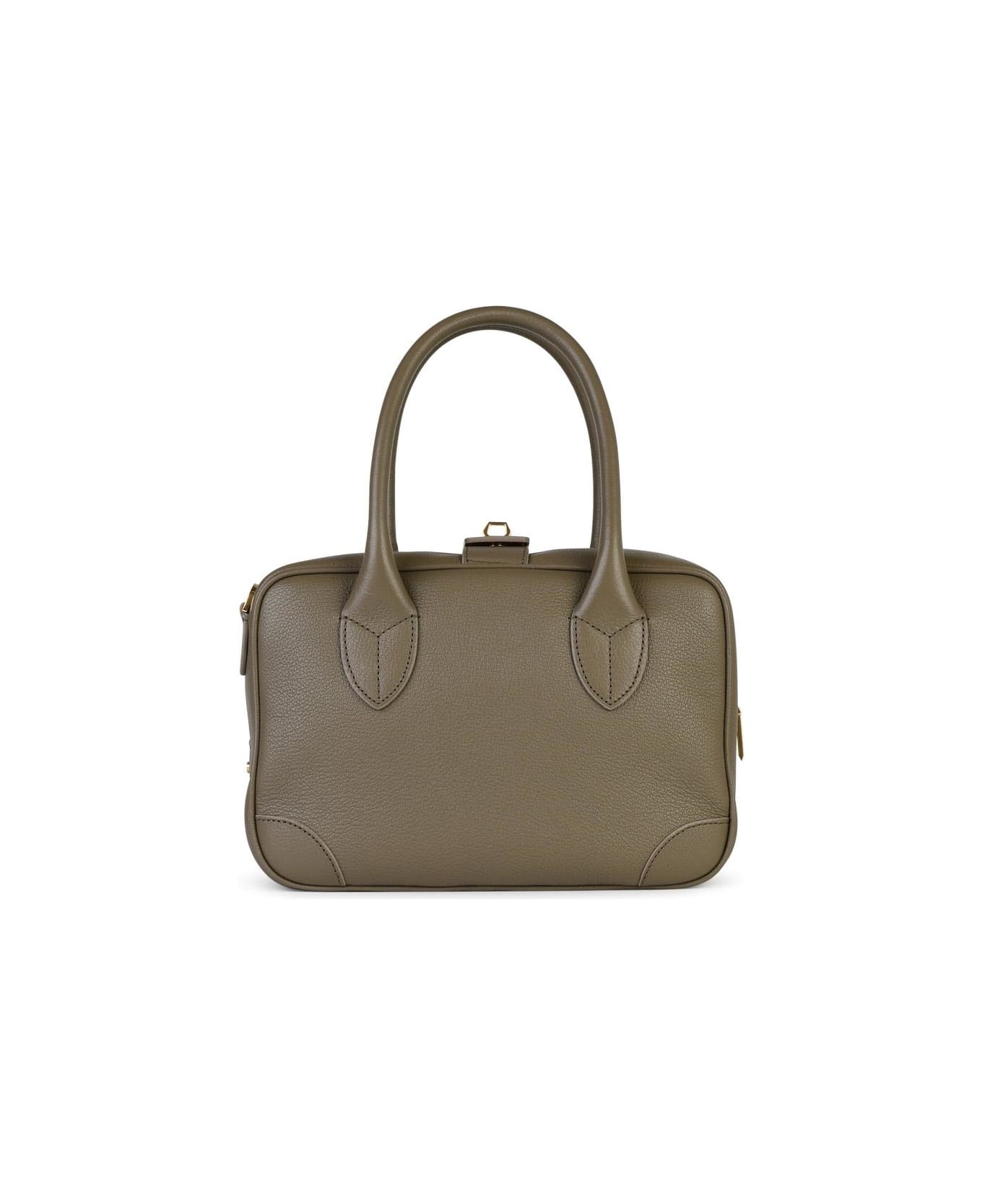 'vita' Beige Leather Top Case - 3